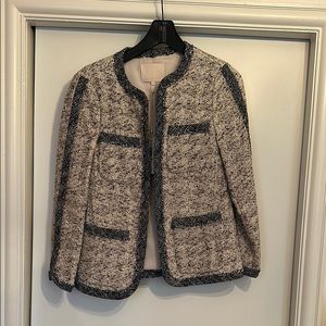 Rebecca Taylor speckled Tweed Blazer grey combo size 6 brand new with tags